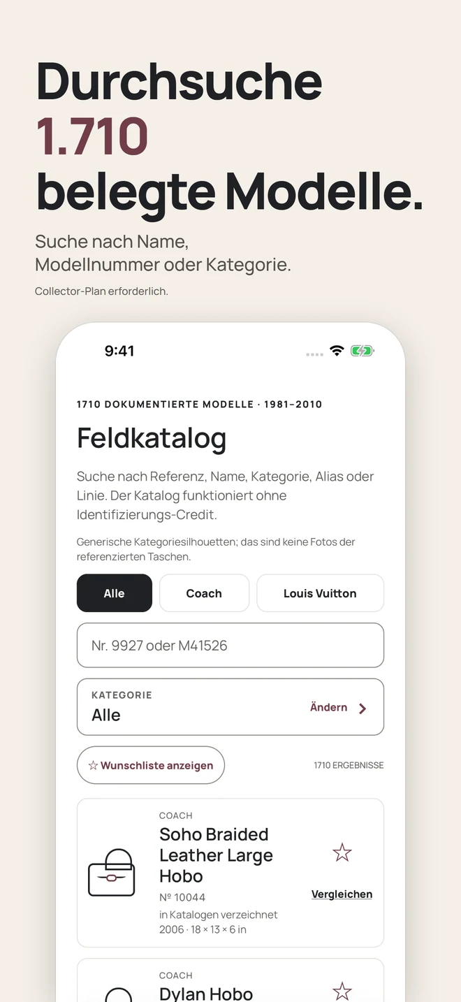 Durchsuche 1.710 belegte Modelle. Suche nach Name, Modellnummer oder Kategorie. Collector-Plan erforderlich.