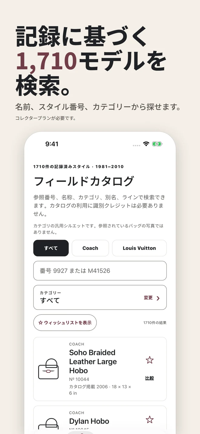 記録に基づく 1,710モデルを検索。 名前、スタイル番号、カテゴリーから探せます。 コレクタープランが必要です。