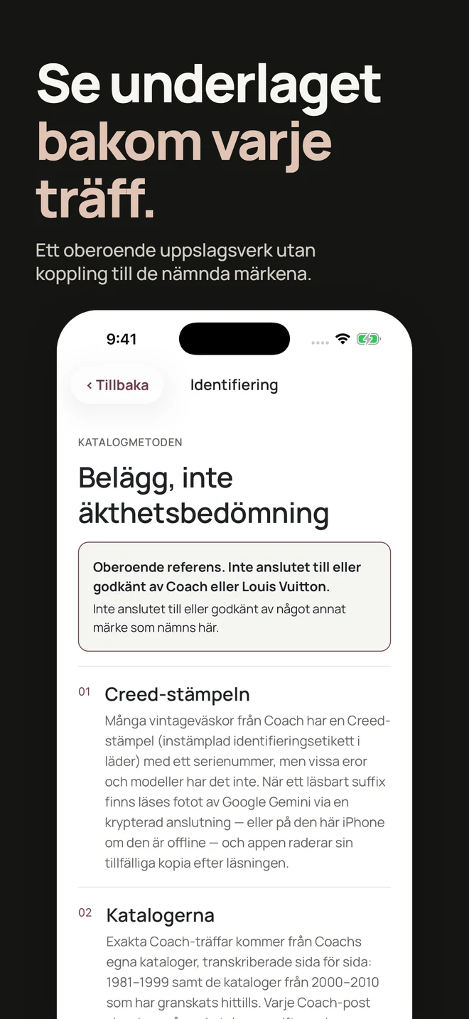 Se underlaget bakom varje träff. Ett oberoende uppslagsverk utan koppling till de nämnda märkena.