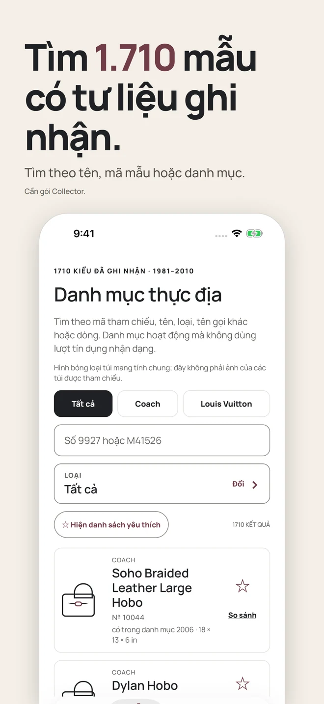 Tìm 1.710 mẫu có tư liệu ghi nhận. Tìm theo tên, mã mẫu hoặc danh mục. Cần gói Collector.